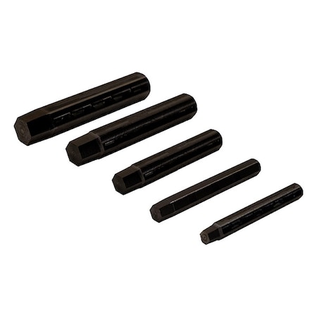 Quick Outs Screw Extractor Set, Hex Drive, (5) Pieces ZEXTS-SETM6-M16