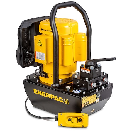 Enerpac Hydraulic Electric Pump, High Flow, Hydraulic, 0.75 hp, Induction Motor, 10,000 psi Max Pressure ZE2408PB