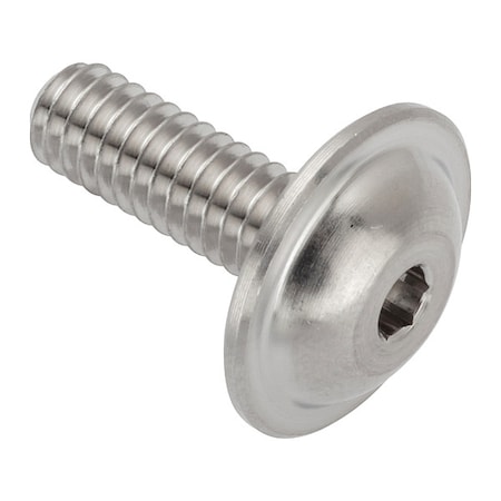 Zoro Select #8-32 x Machine Screw, Hex Plain 316 Stainless Steel ZFB178