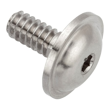 Zoro Select #4-40 x Machine Screw, Button Flanged, Plain 316 Stainless Steel ZFB106