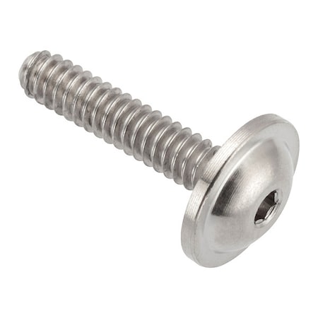 Zoro Select #4-40 x Machine Screw, Hex Plain 316 Stainless Steel ZFB110