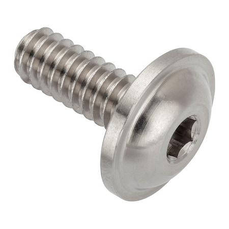 Zoro Select #10-24 x Machine Screw, Hex Plain 316 Stainless Steel ZFB228