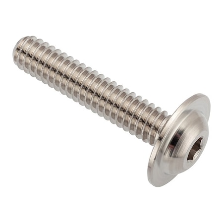 Zoro Select 1/4"-20 x Machine Screw, Hex Plain 316 Stainless Steel ZFB395