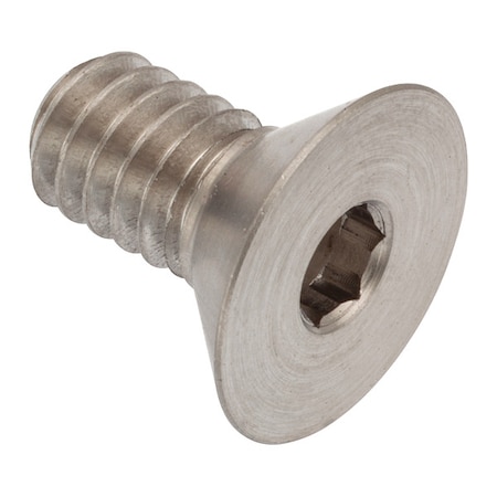 Zoro Select 1/4"-20 Socket Head Cap Screw, Flat, Plain 18-8 Stainless Steel, 1/2 in Length ZFLH60114C08