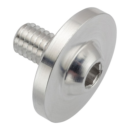 Zoro Select M6-1.00 x 10 mm Hex Plain Aluminum ZF0M6X10