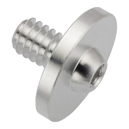 Zoro Select 1/4"-20 x Machine Screw, Hex Plain Aluminum ZF0146