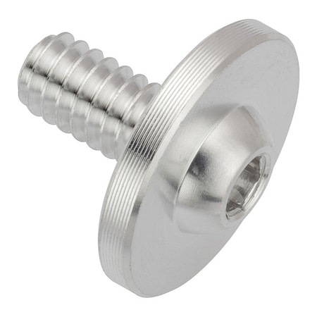 Zoro Select 1/4"-20 x Machine Screw, Hex Plain Aluminum ZF0150