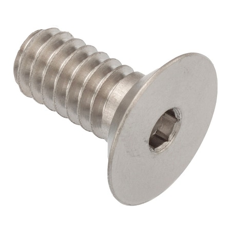 Zoro Select 1/4"-20 Socket Head Cap Screw, Flat, Plain 18-8 Stainless Steel, 1/2 in Length ZHF60114C08
