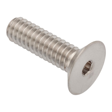 Zoro Select 1/4"-20 Socket Head Cap Screw, Flat, Plain 18-8 Stainless Steel, 7/8 in Length ZHF60114C14