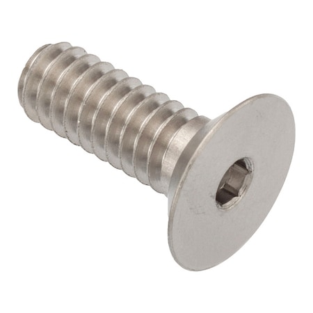 Zoro Select 1/4"-20 Socket Head Cap Screw, Flat, Plain 18-8 Stainless Steel, 5/8 in Length ZHF60114C10