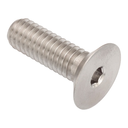 Zoro Select 3/8"-16 Socket Head Cap Screw, Flat, Plain 18-8 Stainless Steel, 1 in Length ZHF60138C16