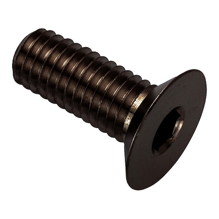 Zoro Select M10-1.50 Socket Head Cap Screw, Flat, Black Oxide 316 Stainless Steel, 25 mm Length ZHF602M10X25-BX