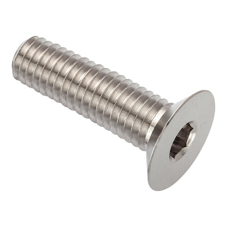Zoro Select M12-1.75 Socket Head Cap Screw, Flat, Plain 316 Stainless Steel, 40 mm Length ZHF602M12X40