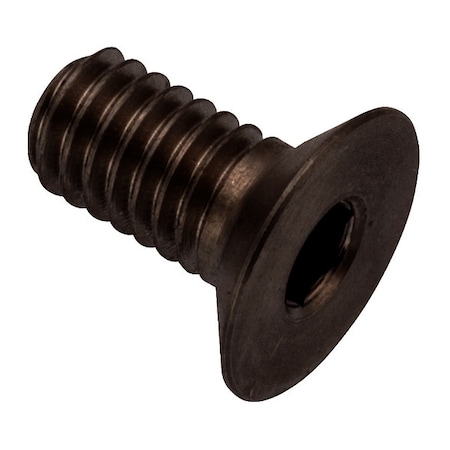 Zoro Select M4-0.70 Socket Head Cap Screw, Flat, Black Oxide 316 Stainless Steel, 8 mm Length ZHF602M4X8-BX