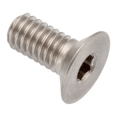 Zoro Select M4-0.70 Socket Head Cap Screw, Flat, Plain 316 Stainless Steel, 10 mm Length ZHF602M4X10