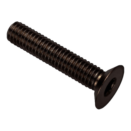 Zoro Select M6-1.00 Socket Head Cap Screw, Flat, Black Oxide 316 Stainless Steel, 30 mm Length ZHF602M6X30-BX