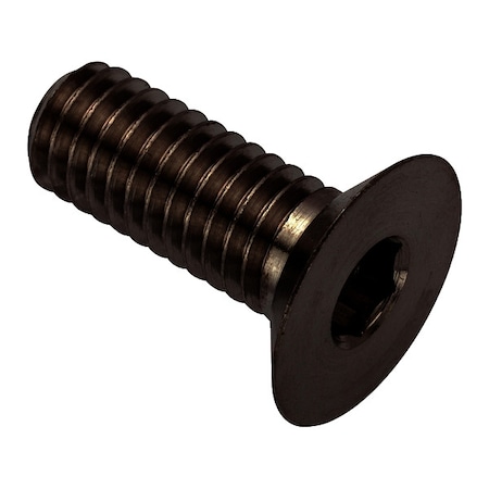 Zoro Select M6-1.00 Socket Head Cap Screw, Flat, Black Oxide 316 Stainless Steel, 16 mm Length ZHF602M6X16-BX