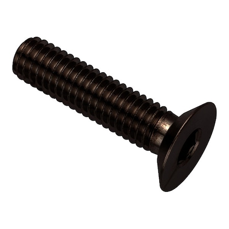 Zoro Select M6-1.00 Socket Head Cap Screw, Flat, Black Oxide 316 Stainless Steel, 25 mm Length ZHF602M6X25-BX