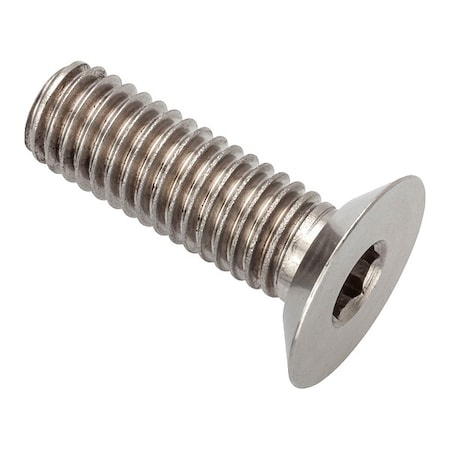 Zoro Select M8-1.00 Socket Head Cap Screw, Flat, Plain 316 Stainless Steel, 25 mm Length ZHF602M8X25