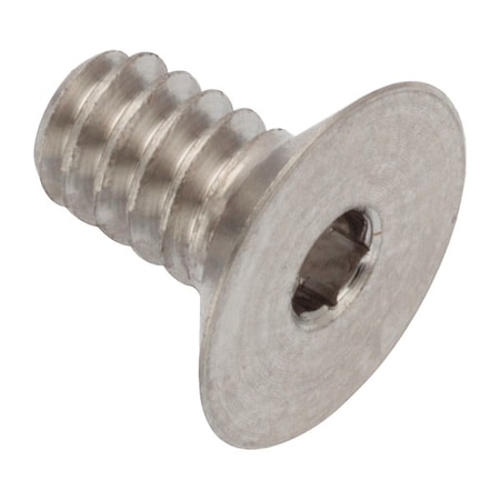 Zoro Select #6-32 Socket Head Cap Screw, Flat, Plain 316 Stainless Steel, 1/4 in Length ZHF60206C04