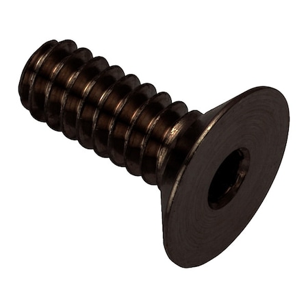 Zoro Select #6-32 Socket Head Cap Screw, Flat, Black Oxide 316 Stainless Steel, 3/8 in Length ZHF60206C06-BX