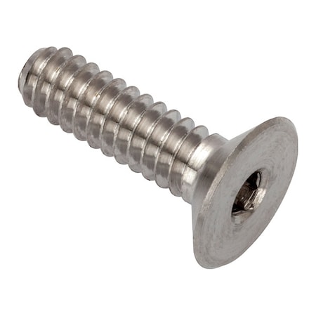 Zoro Select #6-32 Socket Head Cap Screw, Flat, Plain 316 Stainless Steel, 1/2 in Length ZHF60206C08