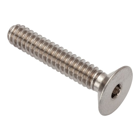 Zoro Select #6-32 Socket Head Cap Screw, Flat, Plain 316 Stainless Steel, 3/4 in Length ZHF60206C12