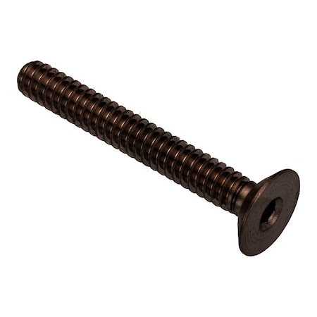 Zoro Select #6-32 Socket Head Cap Screw, Flat, Black Oxide 316 Stainless Steel, 1 in Length ZHF60206C16-BX