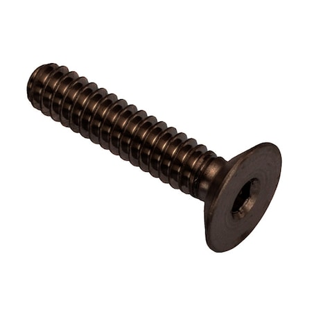 Zoro Select #8-32 Socket Head Cap Screw, Flat, Black Oxide 316 Stainless Steel, 5/8 in Length ZHF60208C10-BX