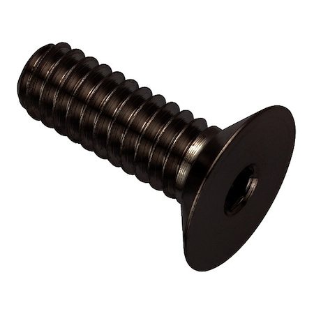 Zoro Select 1/4"-20 Socket Head Cap Screw, Flat, Black Oxide 316 Stainless Steel, 3/4 in Length ZHF60214C12-BX