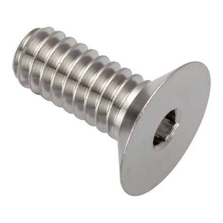 Zoro Select 1/4"-20 Socket Head Cap Screw, Flat, Plain 316 Stainless Steel, 5/8 in Length ZHF60214C10