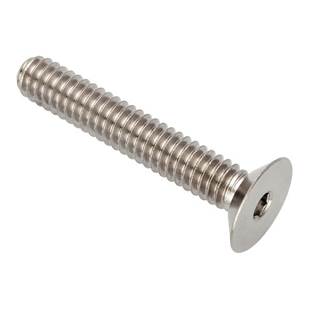 Zoro Select 1/4"-20 Socket Head Cap Screw, Flat, Plain 316 Stainless Steel, 1-1/2 in Length ZHF60214C24