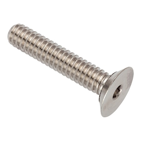 Zoro Select 1/4"-20 Socket Head Cap Screw, Flat, Plain 316 Stainless Steel, 1-1/4 in Length ZHF60214C20