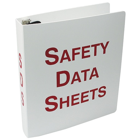 Accuform Binder, Safety Data Sheets, 10 5/8 in W, 11 5/8 in H ZRS632