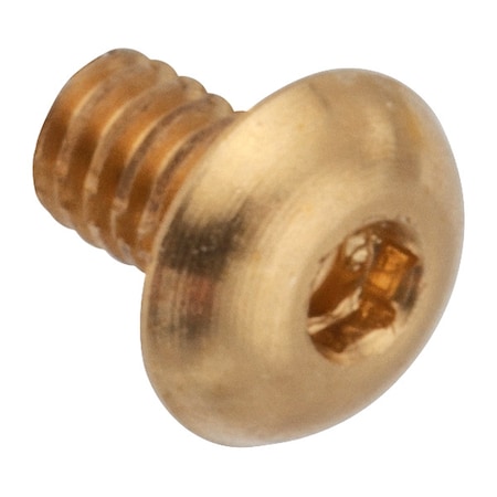 Zoro Select #2-56 Socket Head Cap Screw, Button, Plain Brass, 1/8 in Length ZSB55002C02