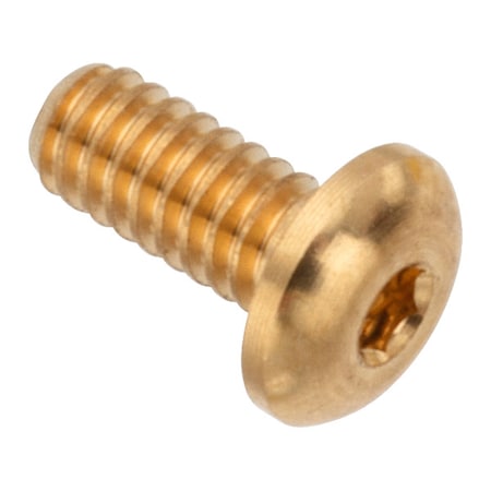 Zoro Select #2-56 Socket Head Cap Screw, Button, Plain Brass, 3/16 in Length ZSB55002C03