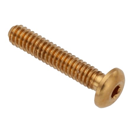 Zoro Select #2-56 Socket Head Cap Screw, Button, Plain Brass, 7/16 in Length ZSB55002C07