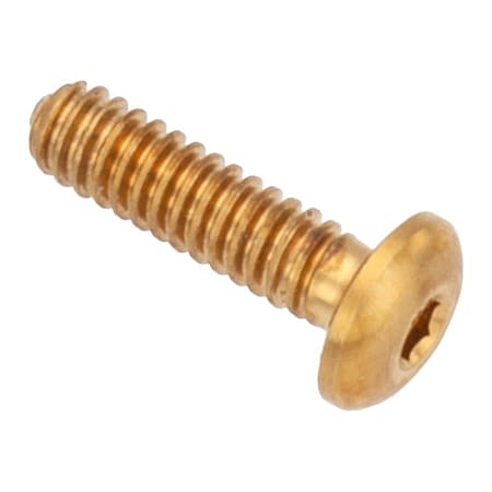 Zoro Select #2-64 Socket Head Cap Screw, Button, Plain Brass, 1/4 in Length ZSB55002F04