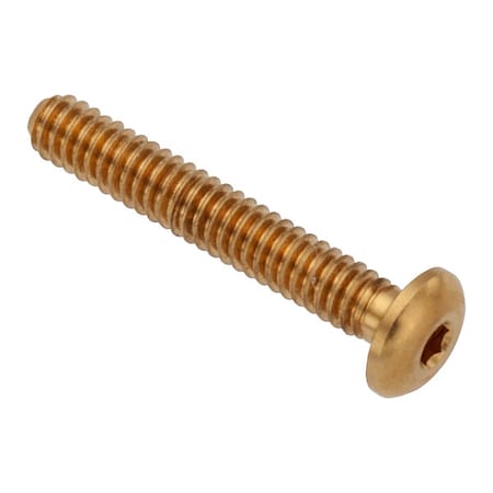 Zoro Select #3-48 Socket Head Cap Screw, Button, Plain Brass, 5/8 in Length ZSB55003C10