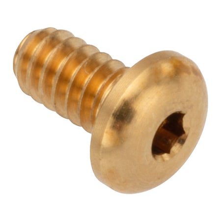 Zoro Select #4-48 Socket Head Cap Screw, Button, Plain Brass, 3/16 in Length ZSB55004F03