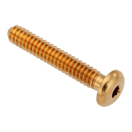 Zoro Select #4-40 Socket Head Cap Screw, Button, Plain Brass, 9/16 in Length ZSB55004C09