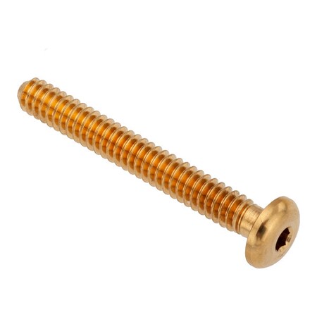 Zoro Select #4-40 Socket Head Cap Screw, Button, Plain Brass, 7/8 in Length ZSB55004C14
