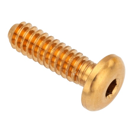Zoro Select #5-40 Socket Head Cap Screw, Button, Plain Brass, 3/8 in Length ZSB55005C06