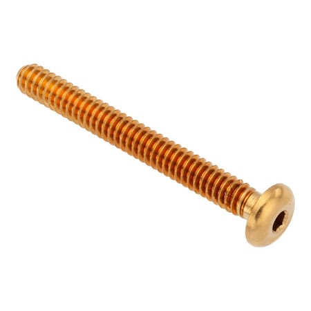 Zoro Select #5-40 Socket Head Cap Screw, Button, Plain Brass, 1 in Length ZSB55005C16