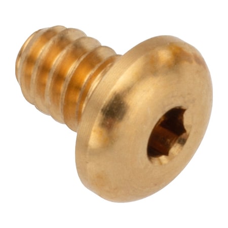 Zoro Select #8-32 Socket Head Cap Screw, Button, Plain Brass, 1/8 in Length ZSB55008C02
