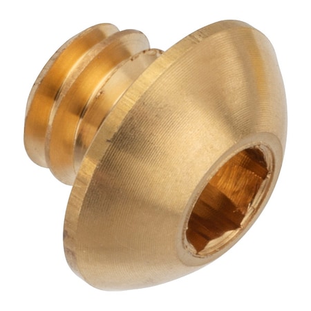 Zoro Select 1/4"-20 Socket Head Cap Screw, Button, Plain Brass, 3/16 in Length ZSB55014C03