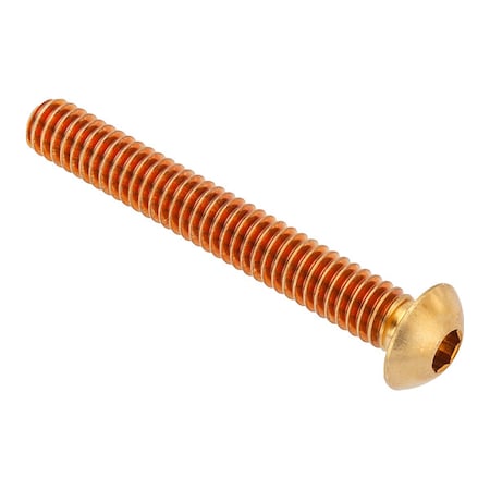 Zoro Select 3/8"-16 Socket Head Cap Screw, Button, Plain Brass, 1-7/8 in Length ZSB55038C30