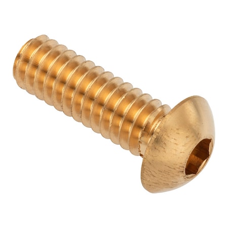 Zoro Select 5/8"-11 Socket Head Cap Screw, Button, Plain Brass, 3/4 in Length ZSB55058C12