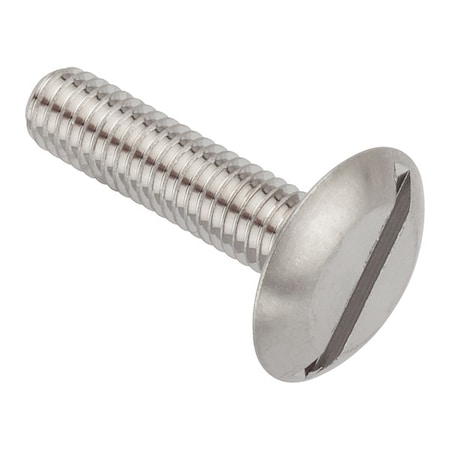 Zoro Select #10-32 x 3/4 in Slotted Truss Machine Screw, Plain 18-8 Stainless Steel ZW1178