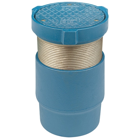 Zurn Floor Floor Cleanout, Cast Iron, Nickel Bronze, 4", No-Hub ZN1400-4NH